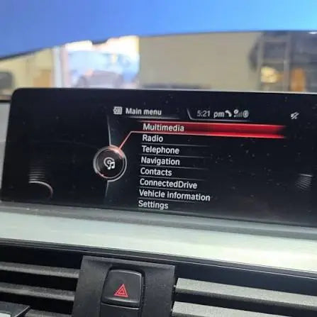 BMW iDrive version screen showing the NBTEvo software code