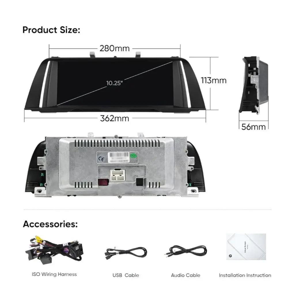 BMW F10 5 Series 10.25 inch wireless CarPlay head unit, detail