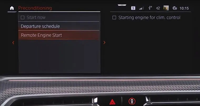 BMW remote start activation from key fob and My BMW app